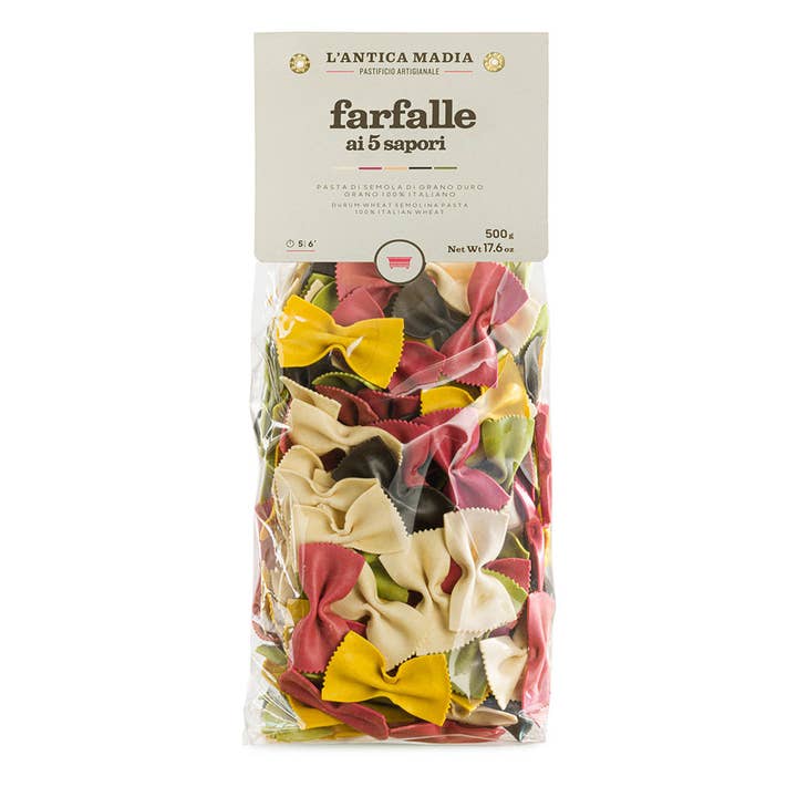 Antica Madia. Farfalle 5 Sapori for wholesale by meDINEterranean