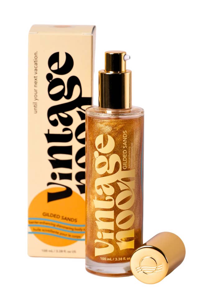 Gilded Sands Barrier-Enhancing Shimmering Body Oil for wholesale by Vintage Noon