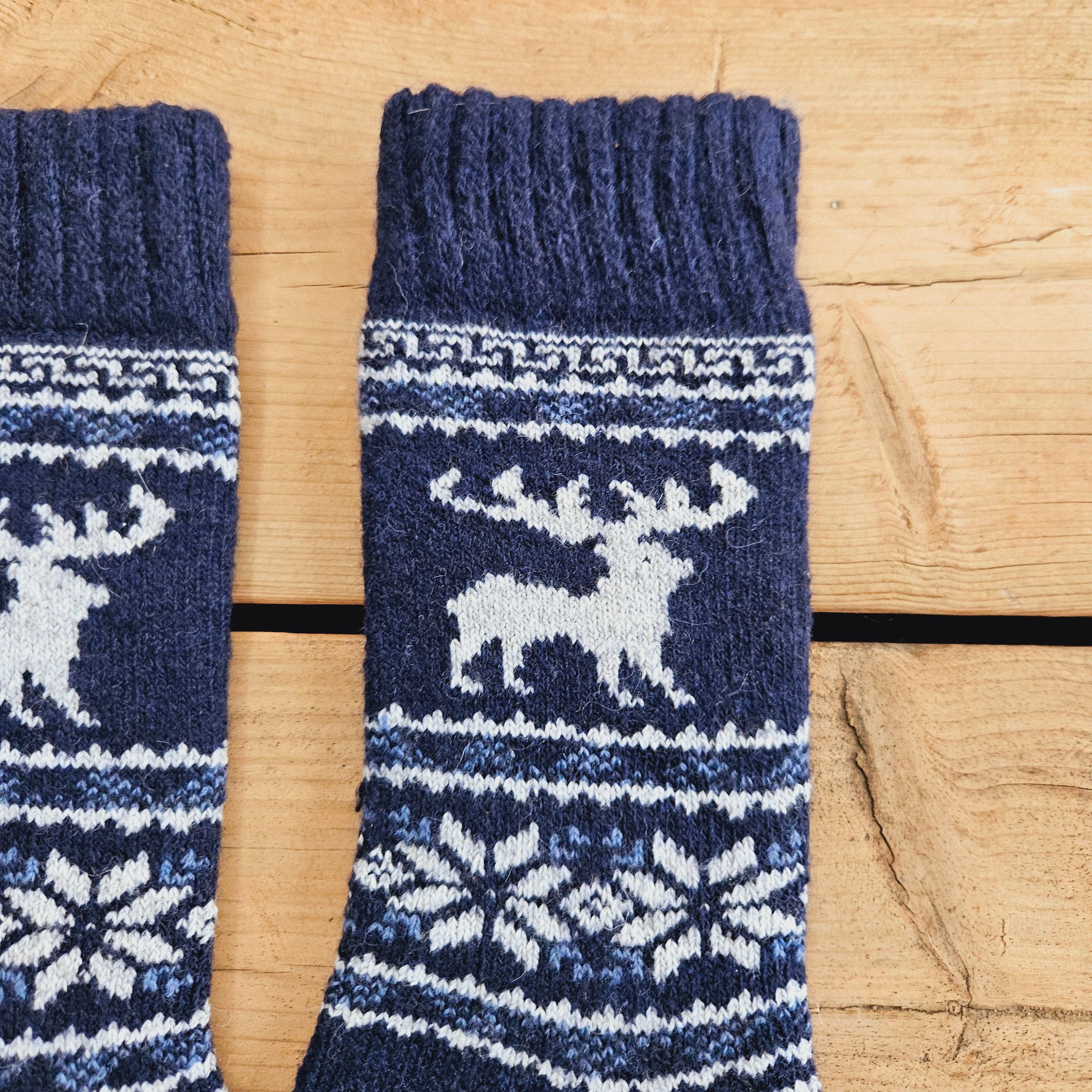 NorraVilla - Wholesale Socks - Women's - Alpaca wool socks - Nordic Unisex REINDEER - 39-46 8