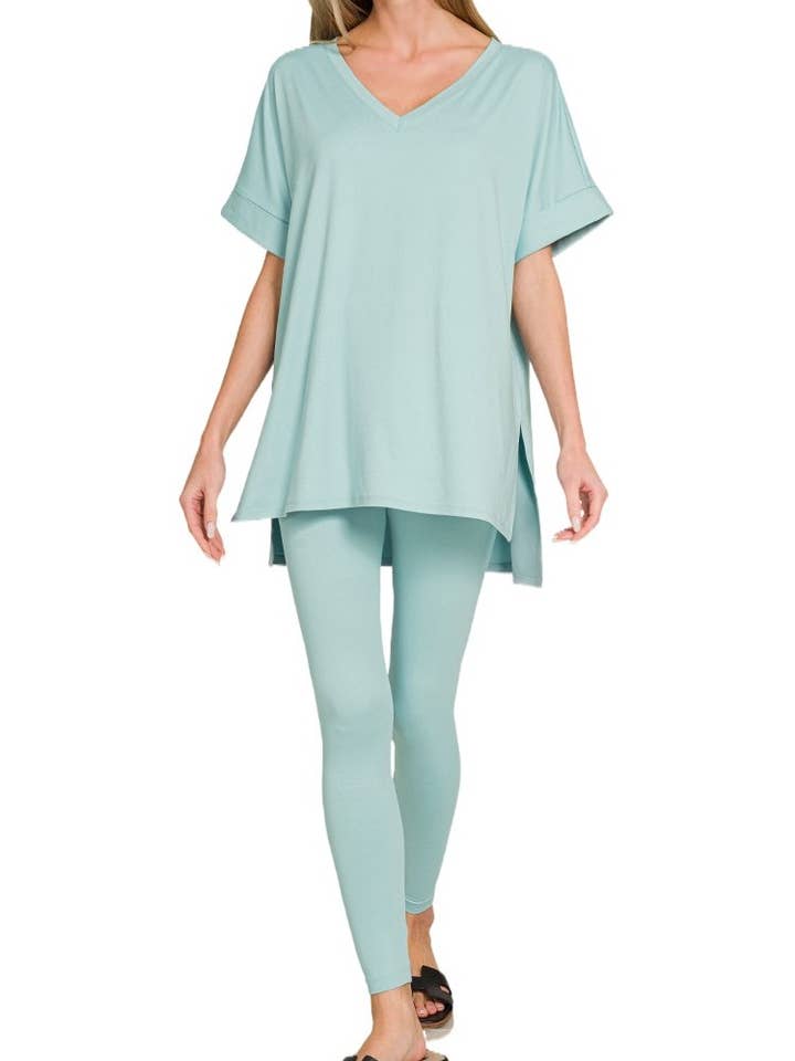 Conjunto de Loungewear em Microfibra Dty Escovada por atacado de Vanilla Monkey