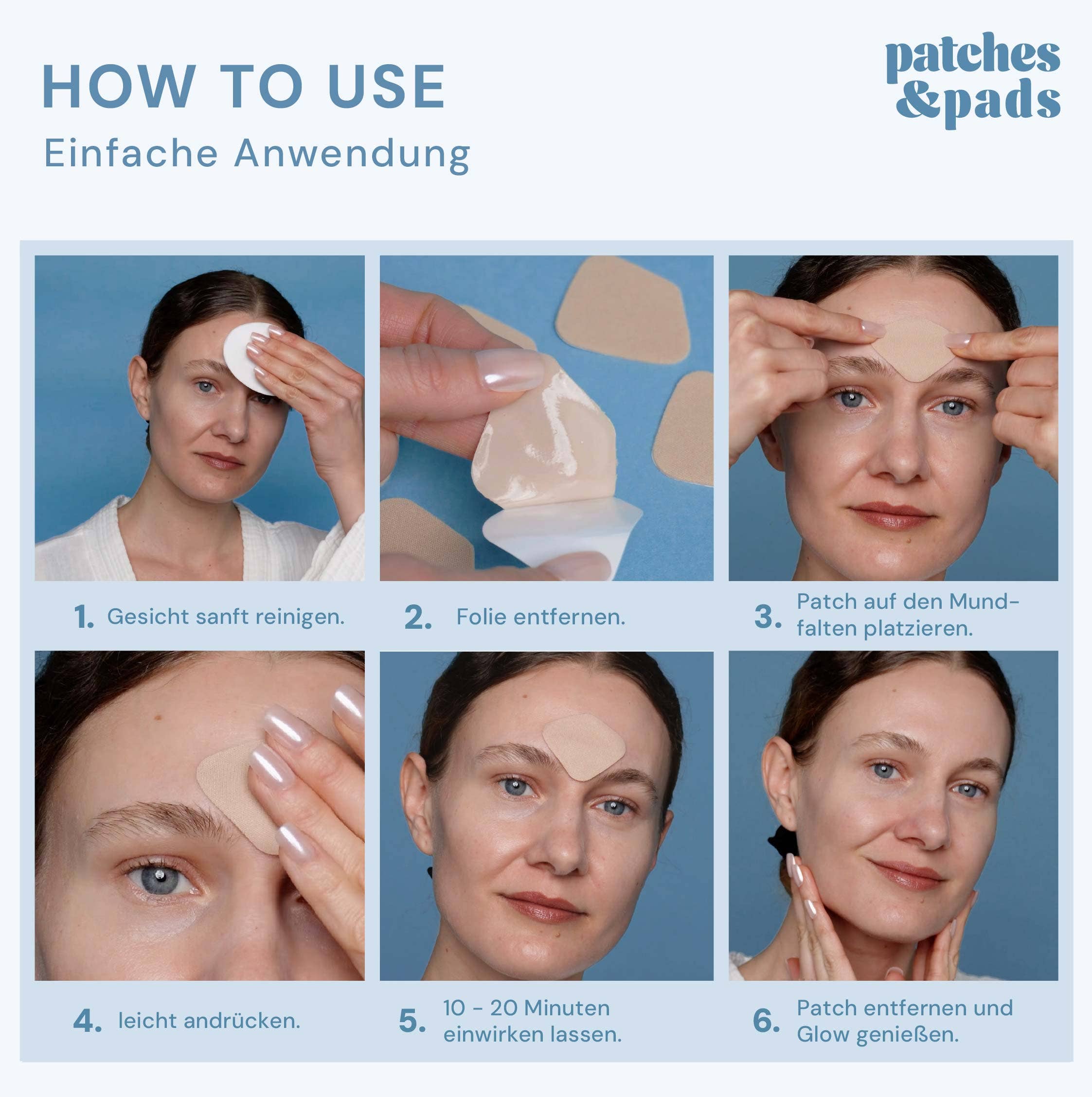 Beauty Avant-Garde – Kit de suavização da pele por atacado – Patches & Pads Hidrogel Adesivos para Rugas de Expressão Ácido Hialurónico5