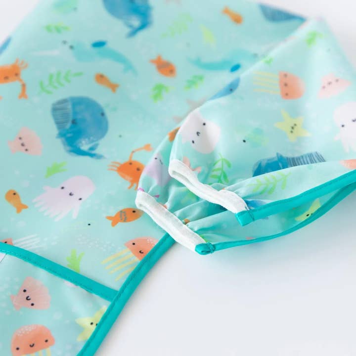 Bumkins - Wholesale Bib - Baby - Sleeved Bib: Ocean Life
