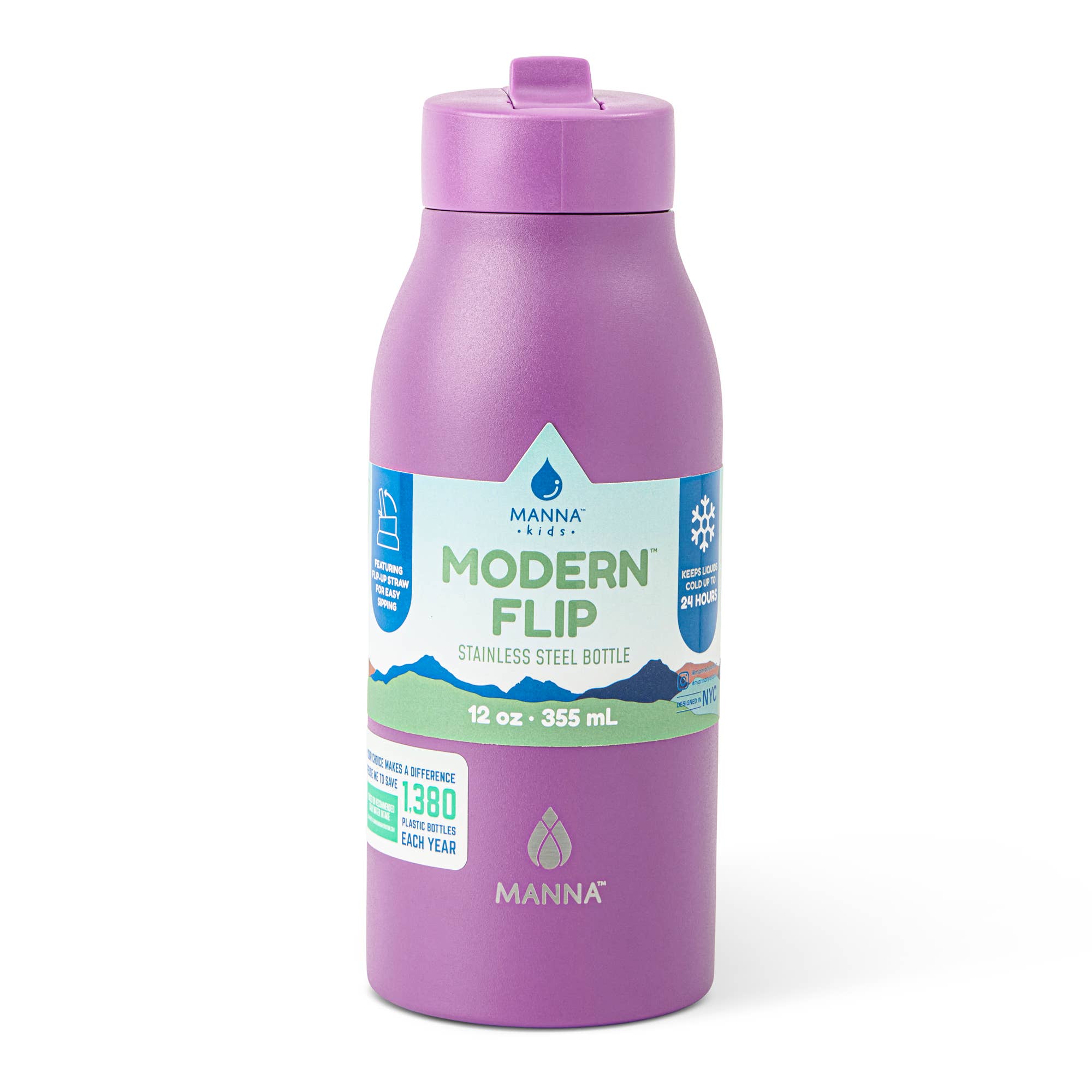 Core Home - Wholesale Water Bottle - 12oz Modern Flip Water Bottle – Powder VBP5