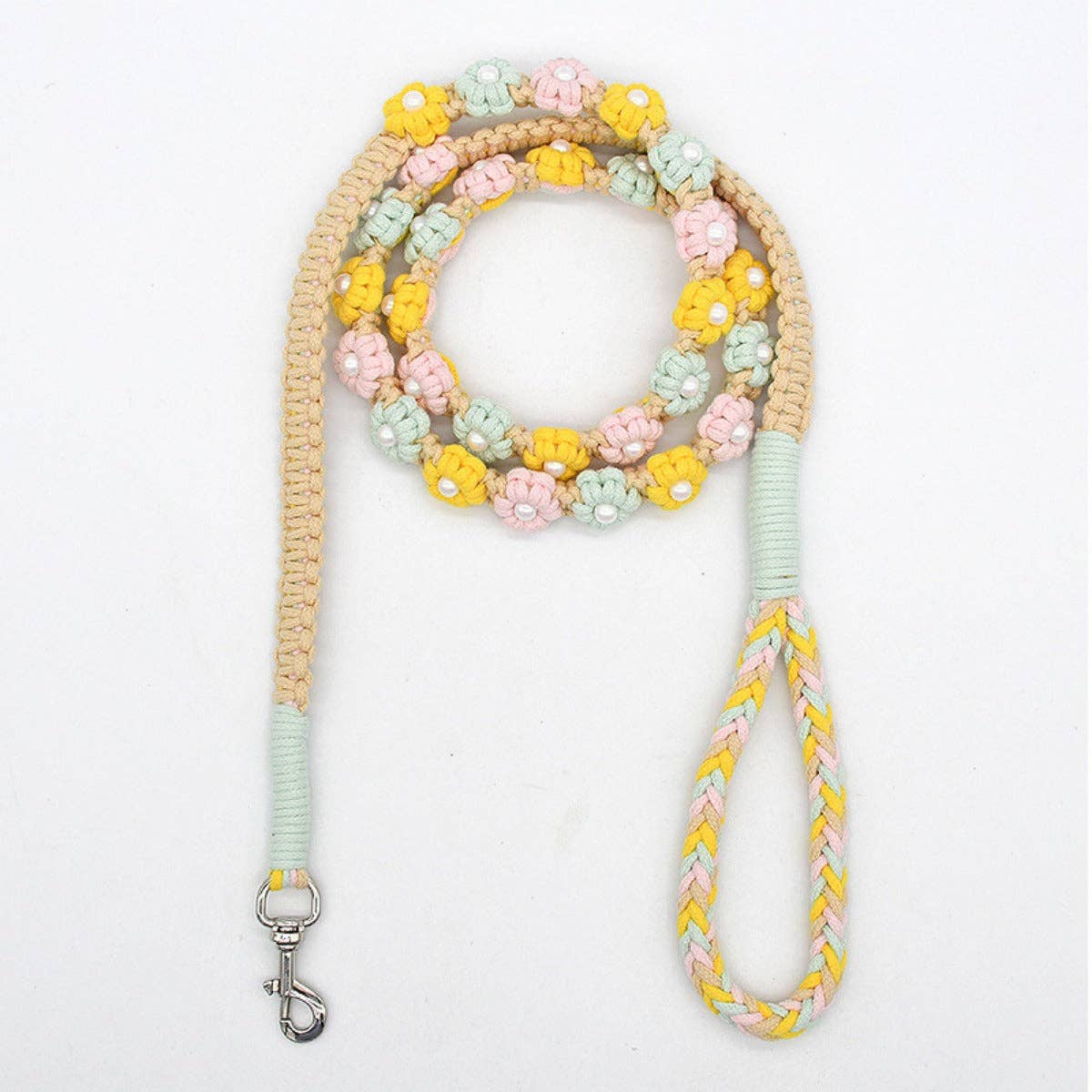 Cheerhunting - Wholesale Pet Leash - Dog - Loofie - Floral Braided Dog Leash1