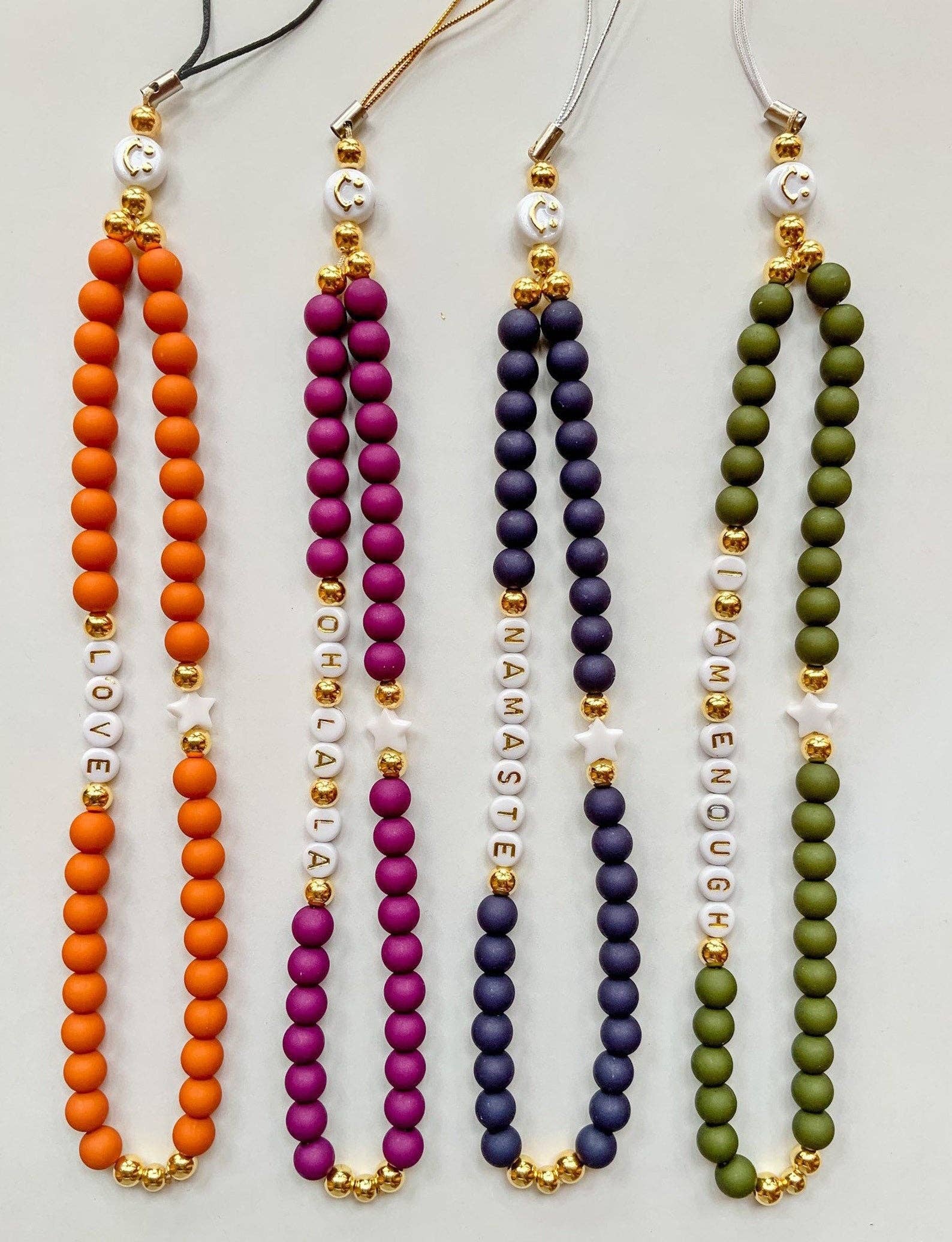 PetitAtelier0711 - Wholesale Phonecase Strap - Mobile phone necklace with pearls and smiley1