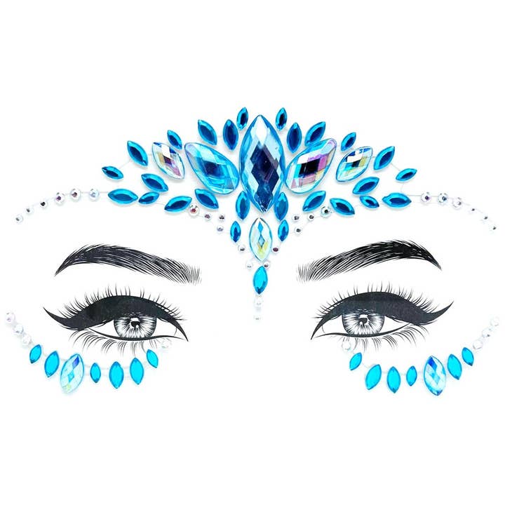 Stylex Party – wholesale Face paint/play makeup – Kids – Blue Face Gems Festival Halloween Costume Party