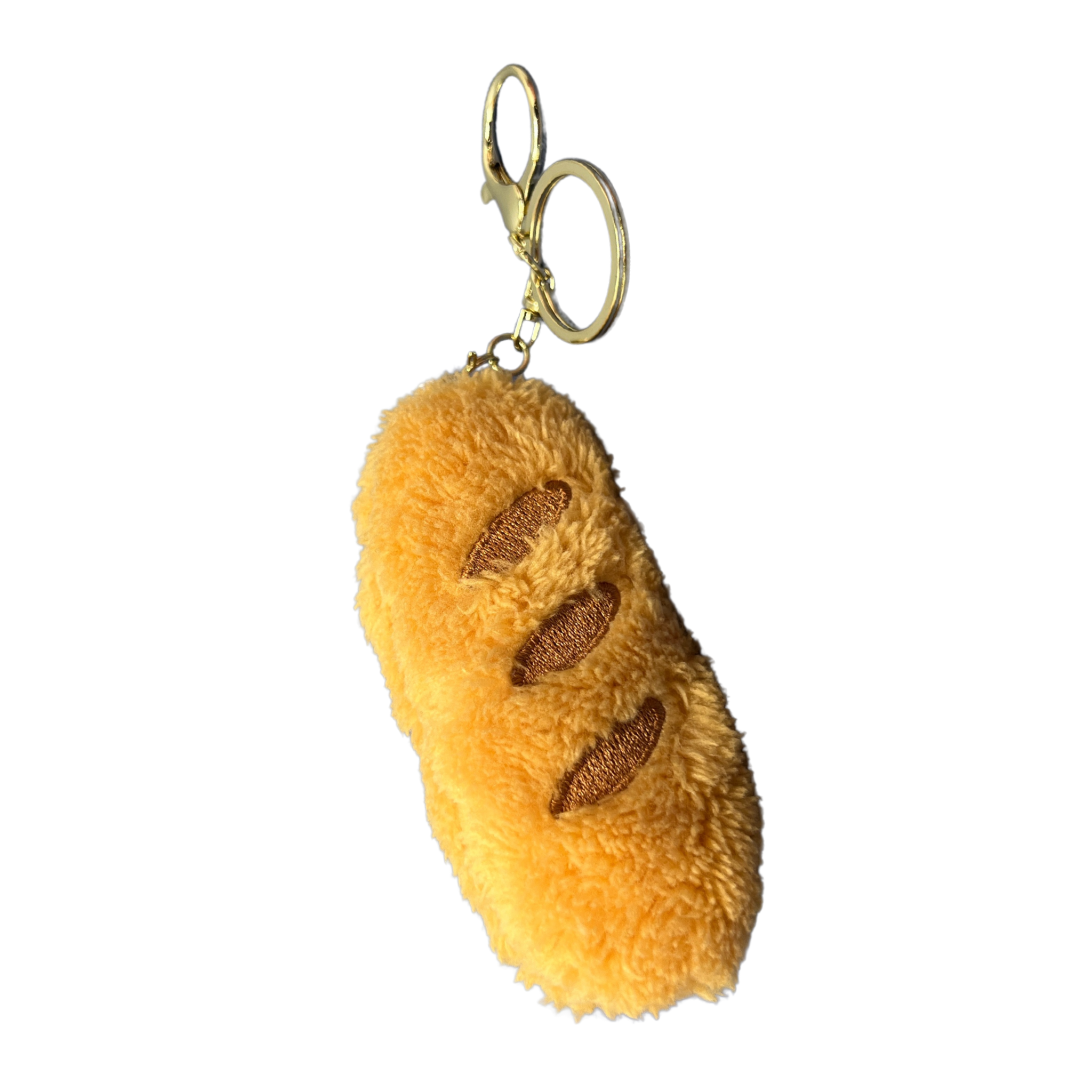 Rainbow Unicorn Birthday Surprise - Wholesale Keychain - Women's - Plush Cheese & Bread Keychain Set – Soft Food-Inspired Bag Charms with Gold Hardware2