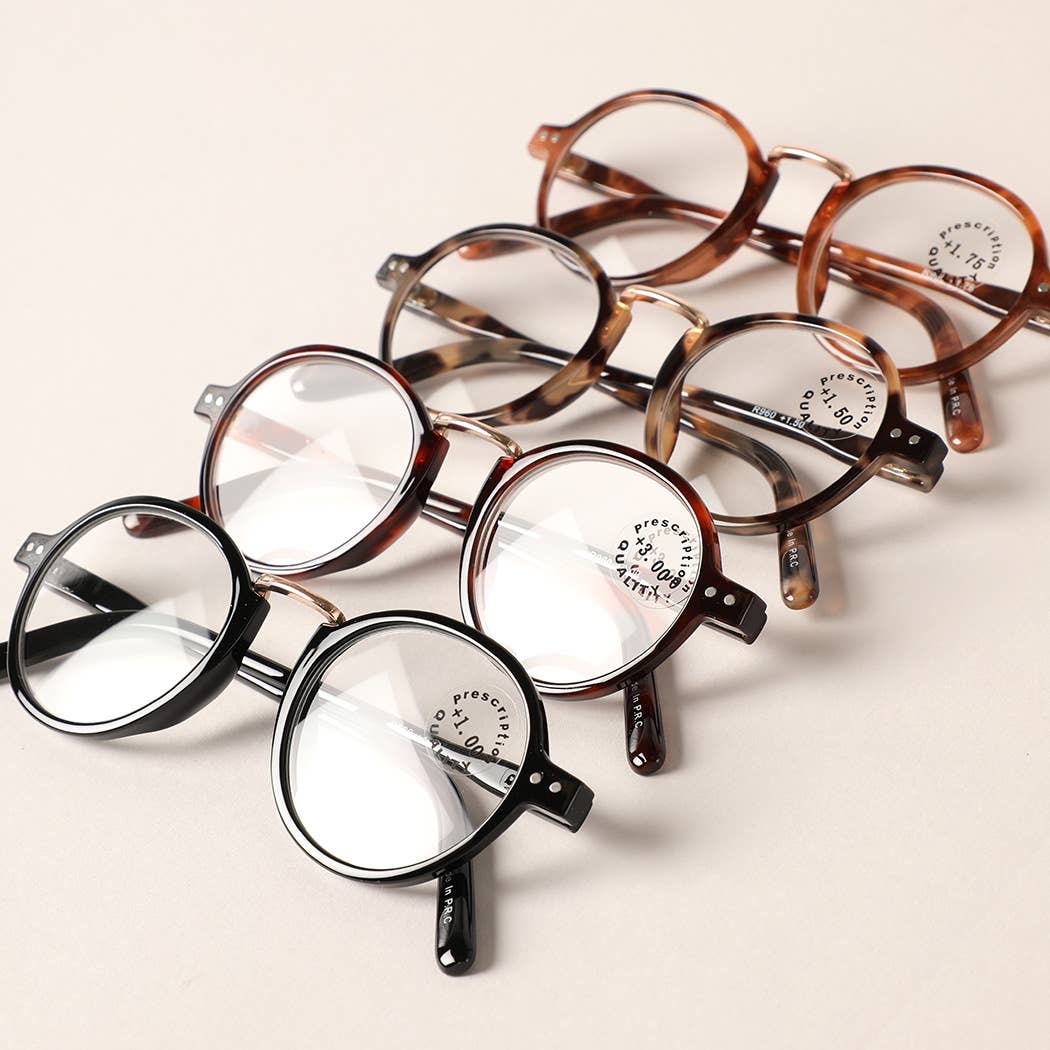  ASSORTED COLOR Round Leopard Reading Glasses for wholesale on Faire0