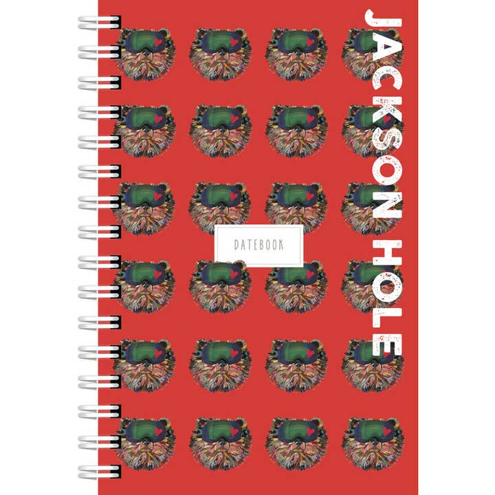 "Jackson Hole Bear Love Red Datebook" for wholesale by Lilybart LLC