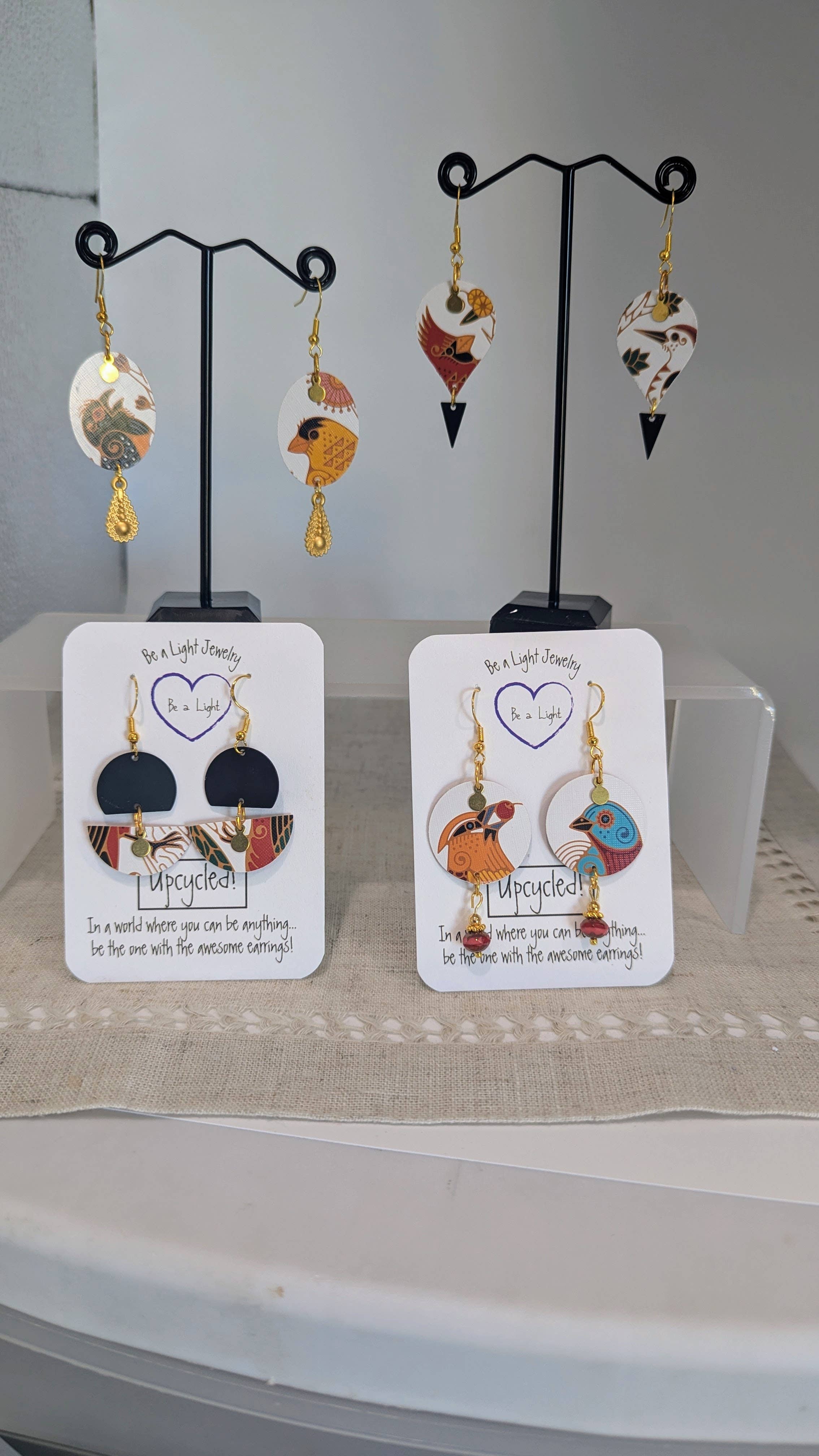 Be a Light Jewelry - Wholesale Dangle Earrings - Bird Art Earrings: Birds of North America, Stylized Art2