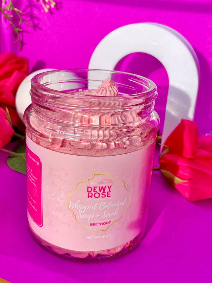 Dewy Rose Whipped Body Soap & Scrub for wholesale by Skin Melodie’s