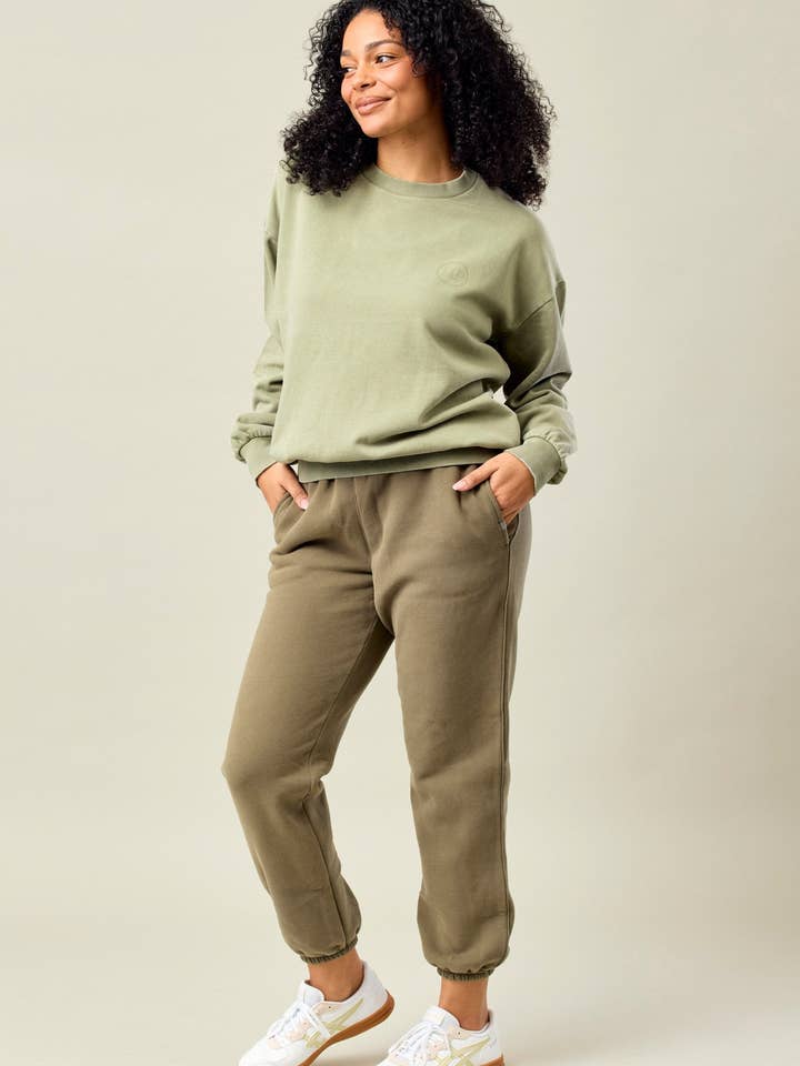 BFF Soft French Terry Matching Women's Sweatshirt - Olive for wholesale by Darren & Phillip