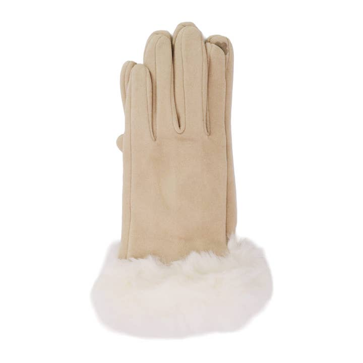 ASSORTED Women's Faux Fur Cuffed Faux Wool Winter Gloves for wholesale on Faire6