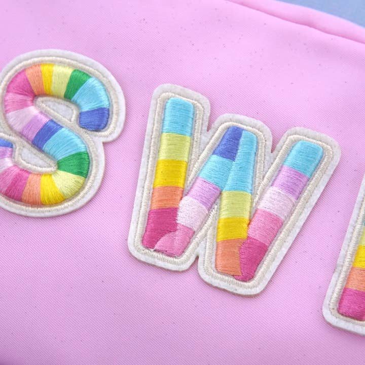 2.1 inch Sticker letters, Rainbow, Chenille Letters, varsity for wholesale by Chicbaby LLC