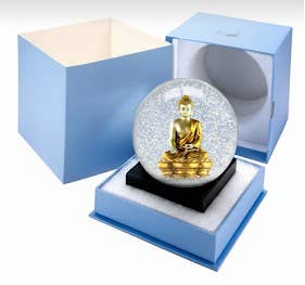 CoolSnowGlobes - Vente Boule à neige - Boule à neige Buddha Gold3