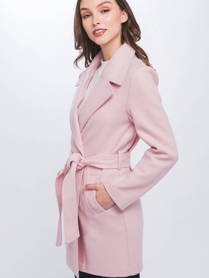 ..SI-26933 Trenchcoat med reverskrave og taljebælte for engroshandel hos 42POPS