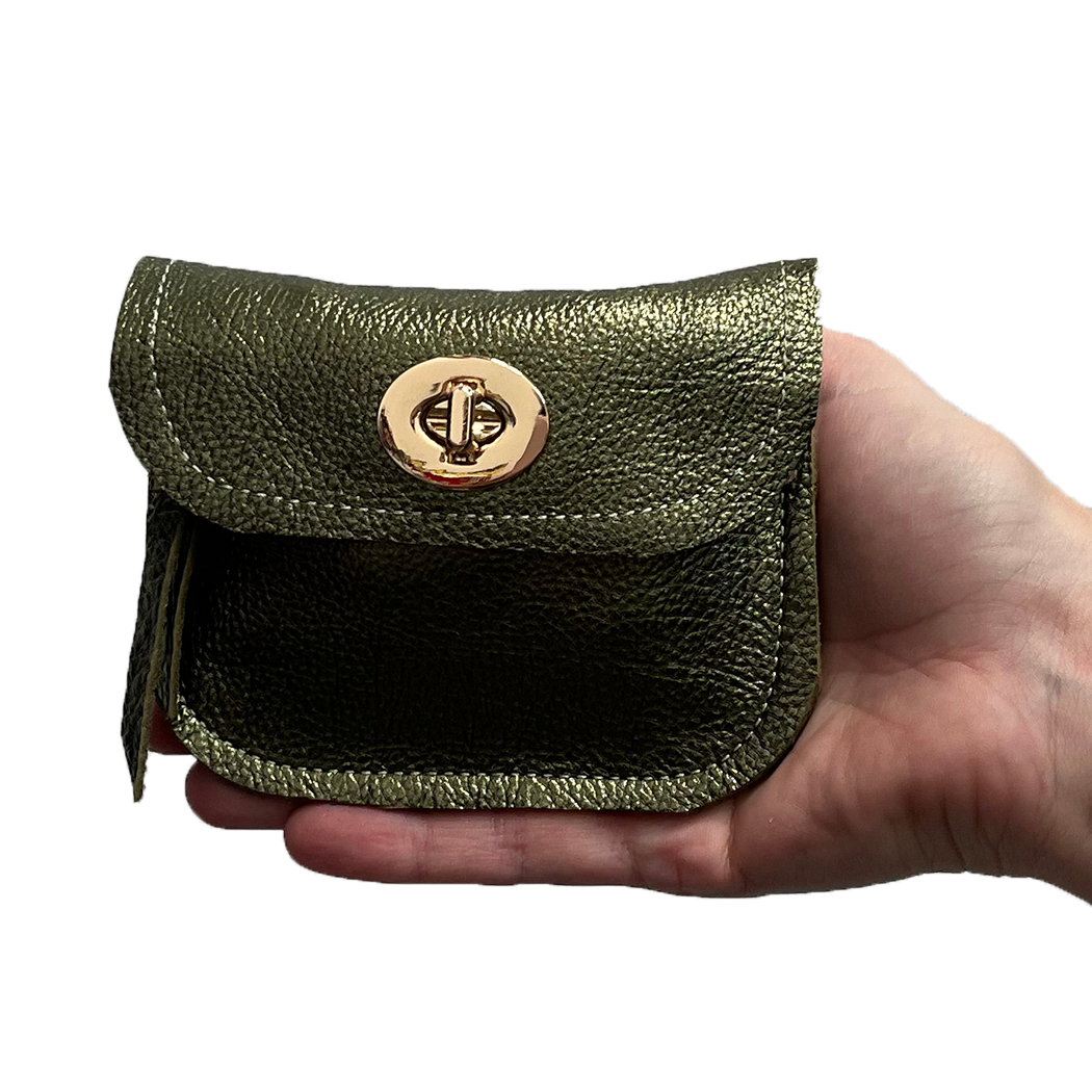 Zina Kao Exclusives - Wholesale Wallet - Women's - The Turnlock Metallic Leather Wallets: 3 sizes!21