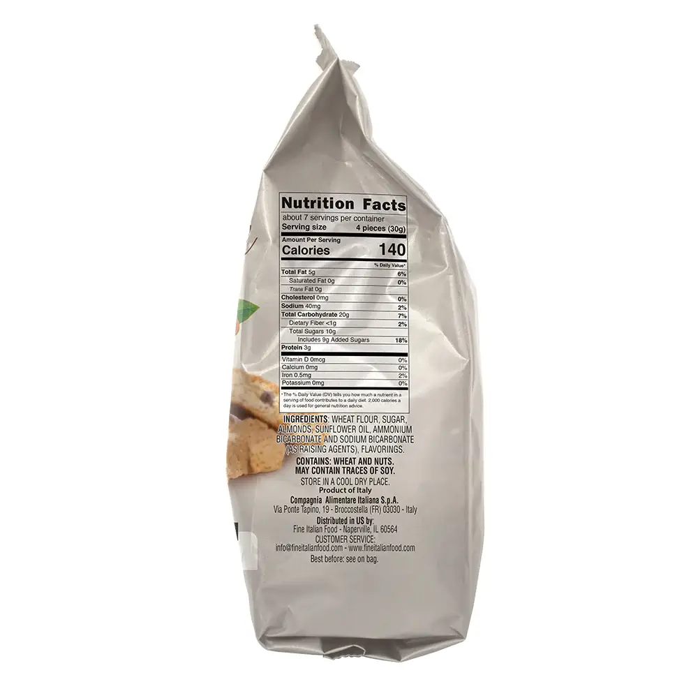 Fine Italian Food - Wholesale Cookie - Mantova Cantucci with Almonds, 7 oz.2