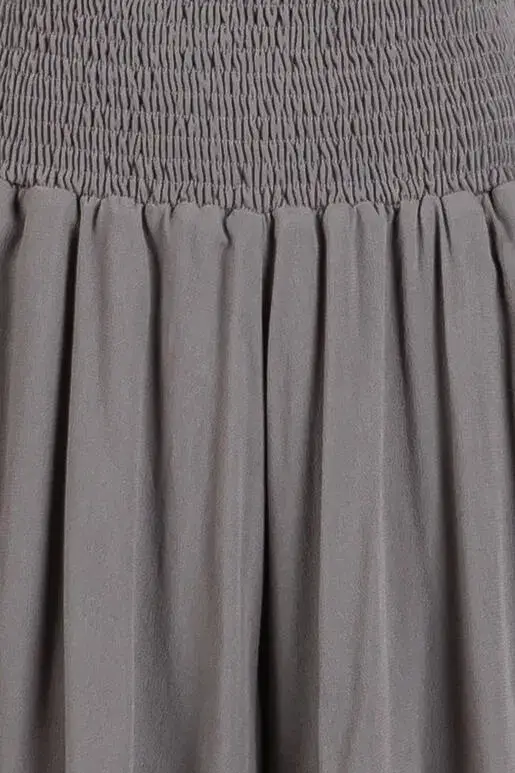 Final Touch - Wholesale Shorts - Women's - Waist Smocked Wide Shorts - NP703533