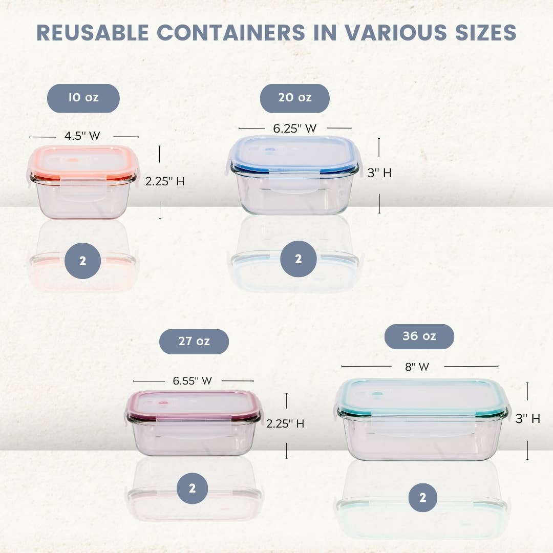 Lexi Home - Wholesale Food Storage Container - Premium Glass Food Containers with Snap Lock Lids, 16 Piece3