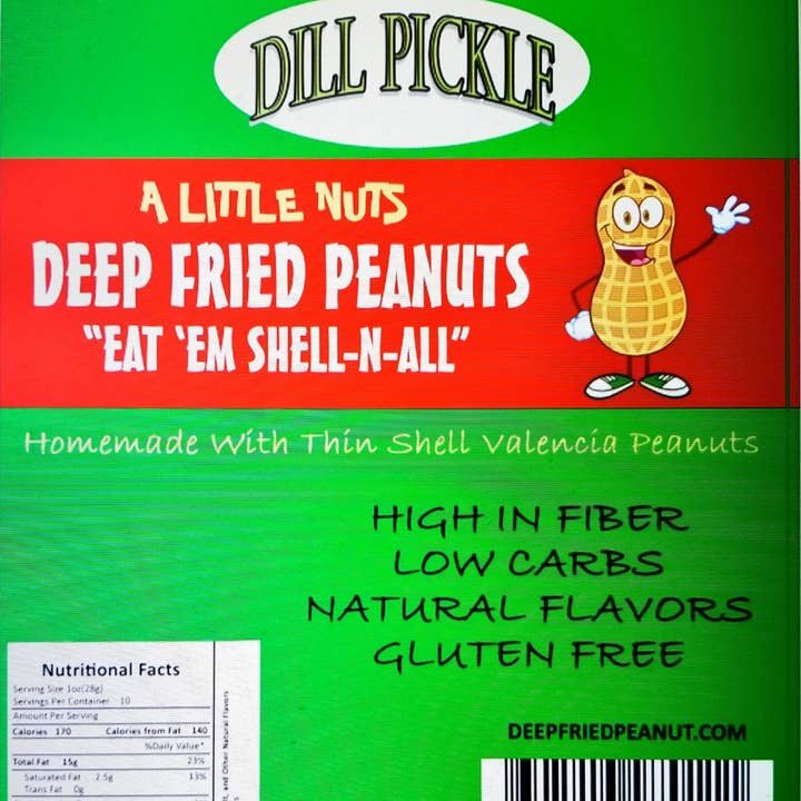 Dill Pickle Deep Fried Peanuts for wholesale by A Little Nuts Deep Fried Peanuts