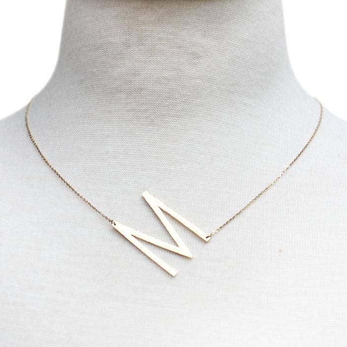 Alora Boutique Inc. - Wholesale Pendant/Charm Necklace - Monogram Collection Initial Necklace30