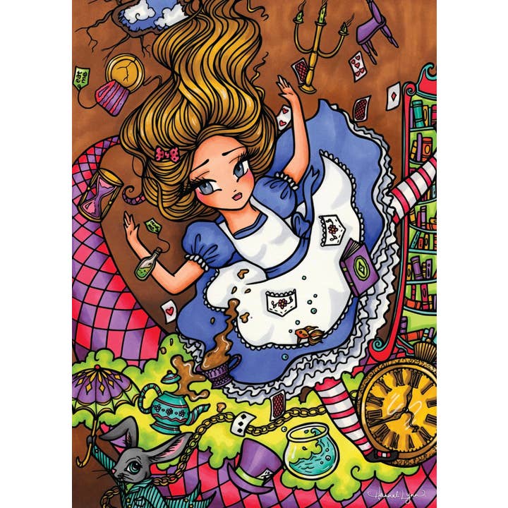 Jigsaw Puzzle - DOWN THE RABBIT HOLE for wholesale by JaCaRou Puzzles Inc.