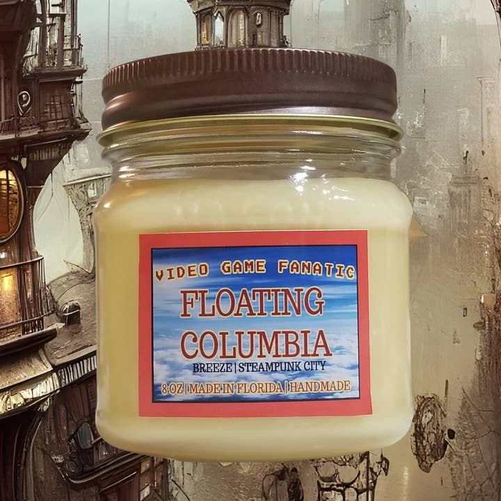 Bioshock Infinite Inspired Video Game Candle | Mason Jar for wholesale by Slaps Candles