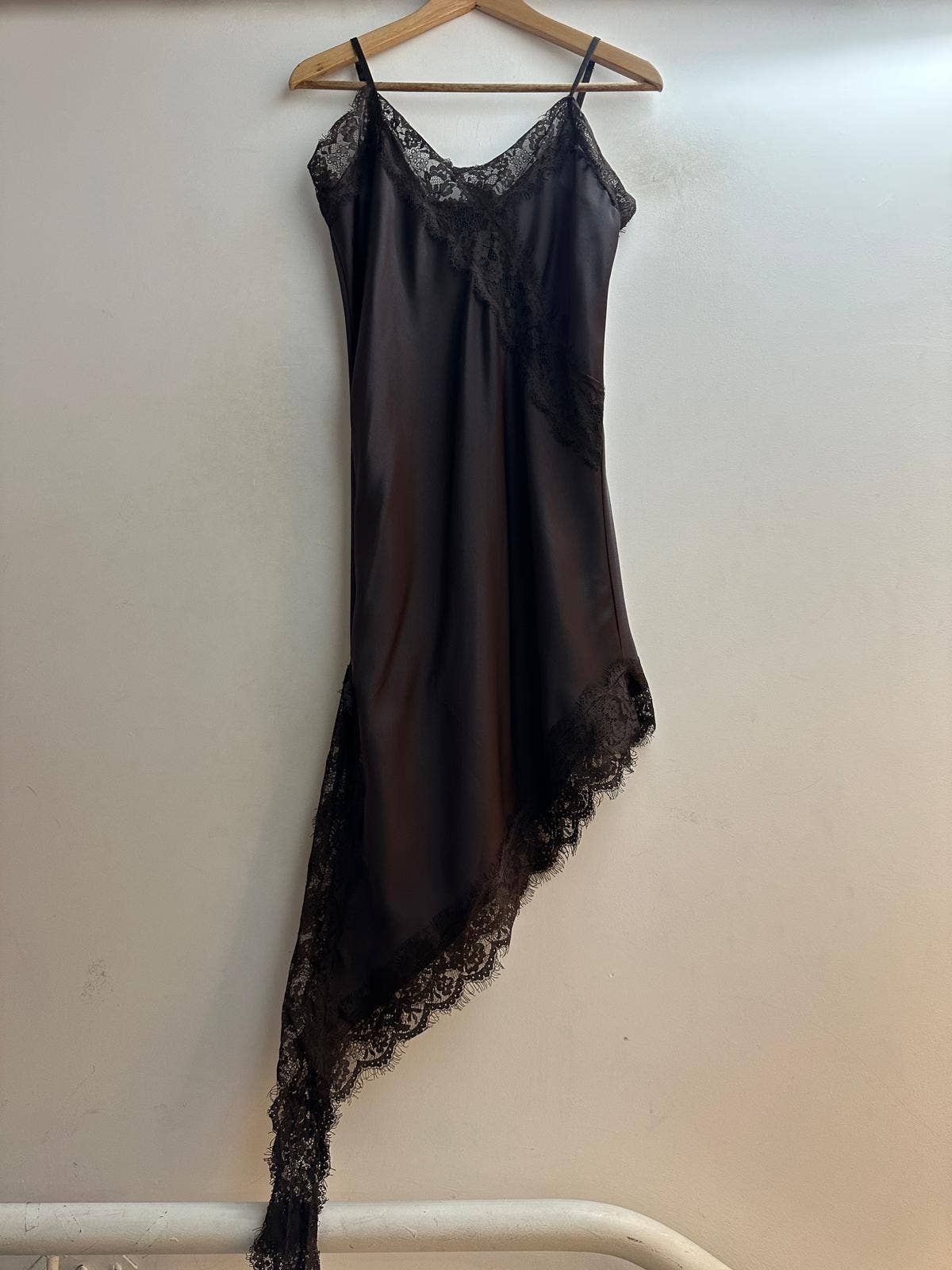 LORIANE - Wholesale Dress - Women's - 11221 Asymmetrical Short Strap Satin Dress6