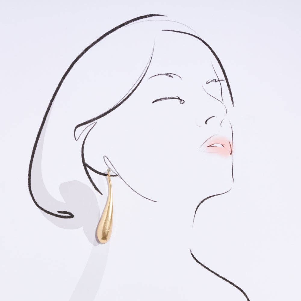 Designature New York - Wholesale Dangle Earrings - 3.5 Inch Tear Drop Rhinestone Drop Post Earrings2