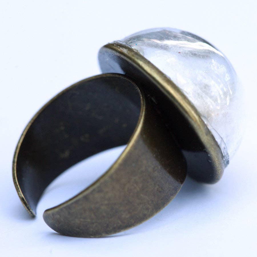 Amy Pfaffman Jewelry - Wholesale Cocktail/Statement Ring - Large glass dome ring with cake sprinkles4