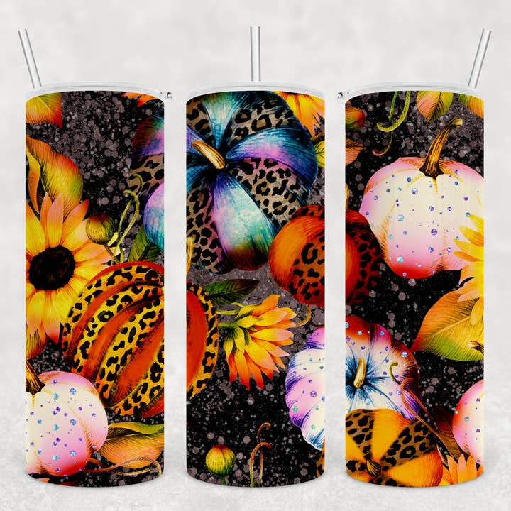 Sunflower Pumpkins Tumbler for wholesale by Totally Tumblers LLC