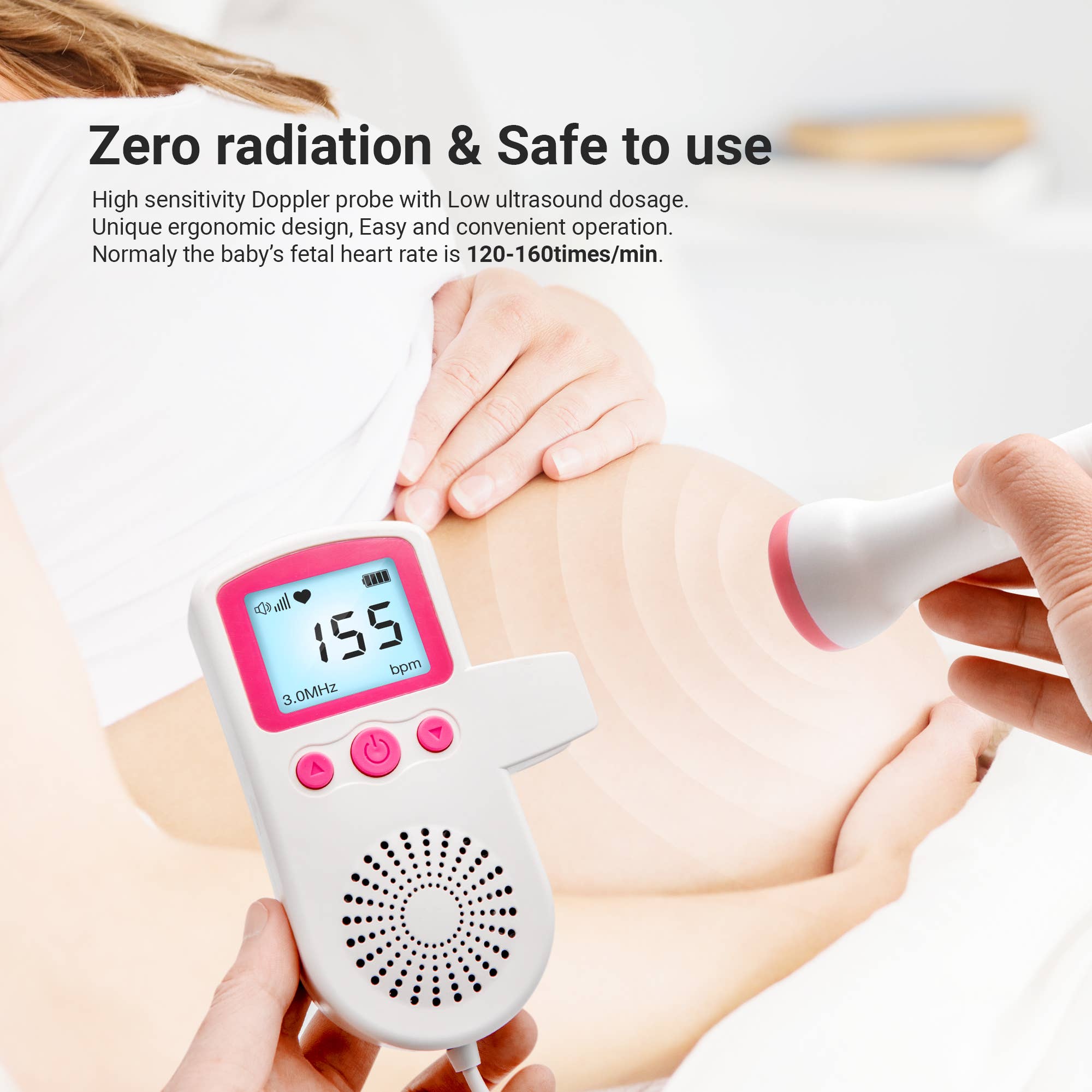 Vastmedic - Wholesale Babyfoon - SpringBud FD-400B prenatale Doppler voor hartslagmonitoring4