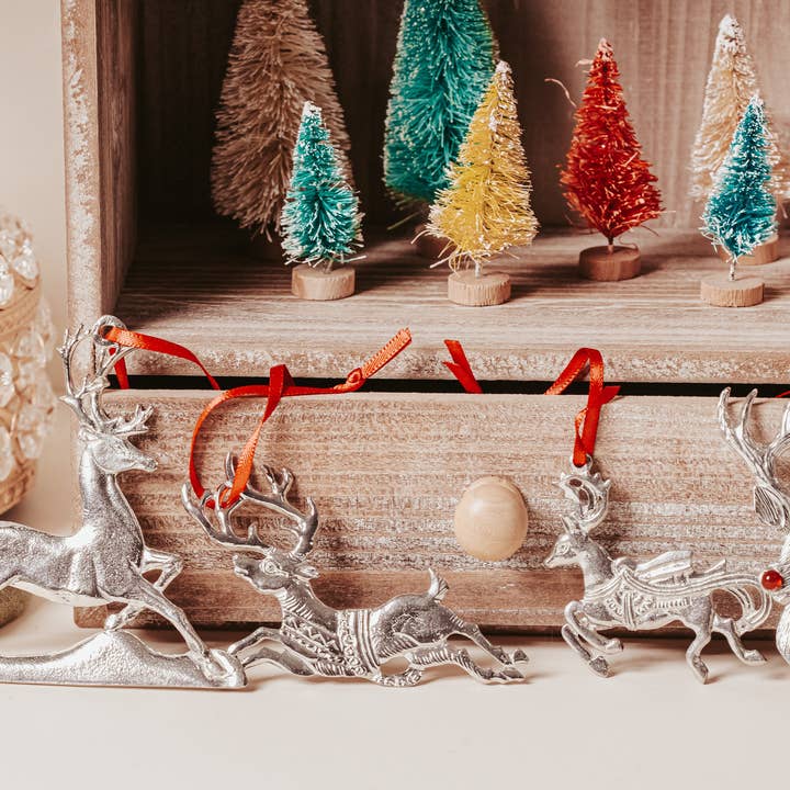 House of Morgan Pewter - Wholesale Ornament Set - Reindeer Ornaments - Deer Ornaments - Several Designs11