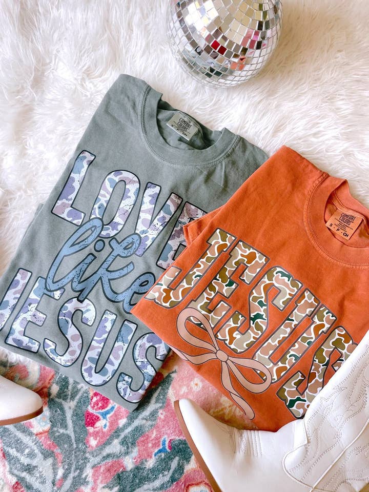 Camo Jesus Short Sleeve Tee for wholesale by Funky Monkey