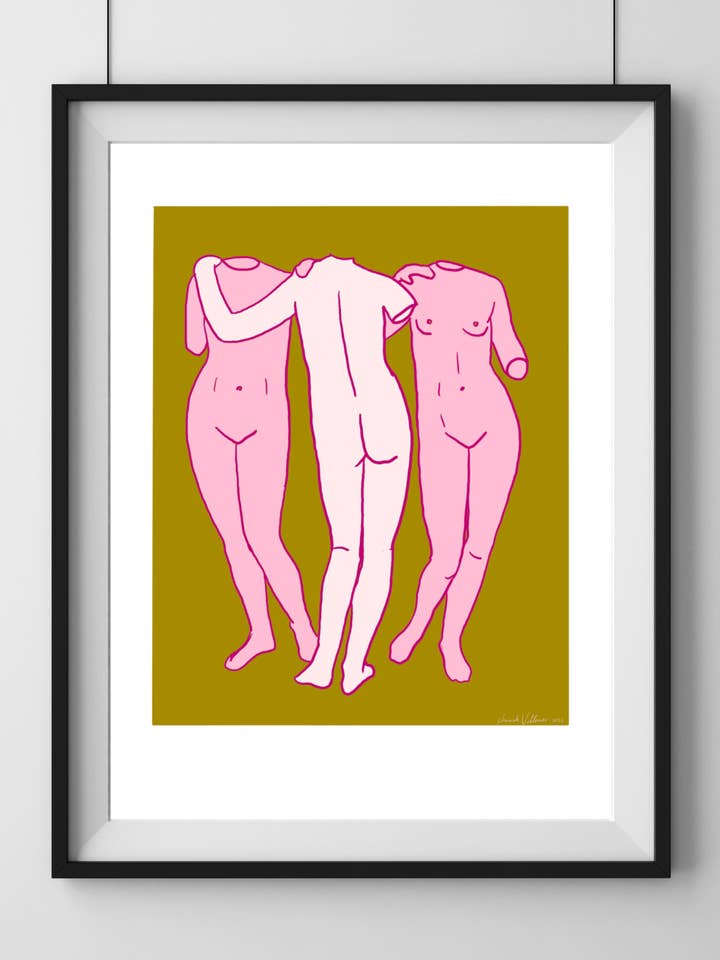 Three Graces Print for wholesale by Hannah Via Art