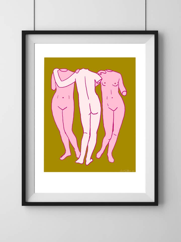 Three Graces Print for wholesale by Hannah Via Art