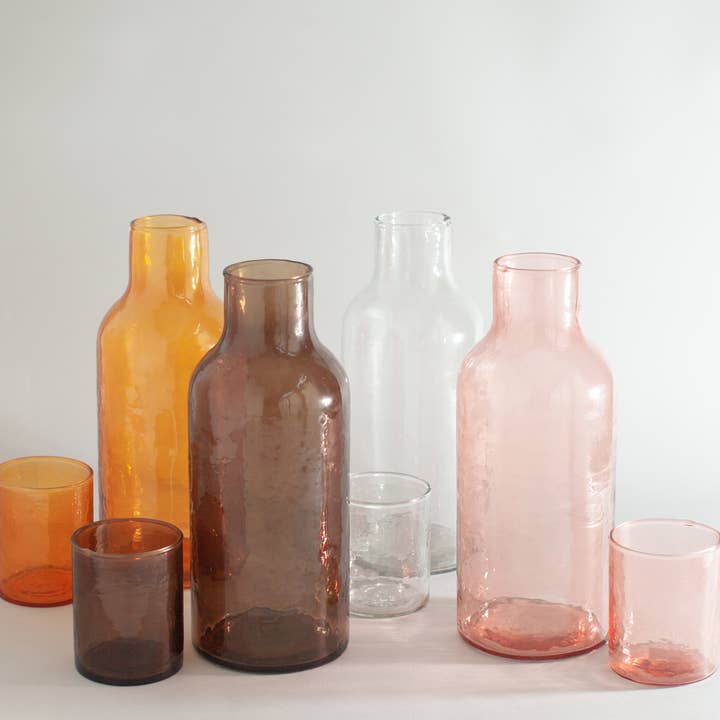 Creative Women - Wholesale Carafe - Handblown Hammered Glass Carafe