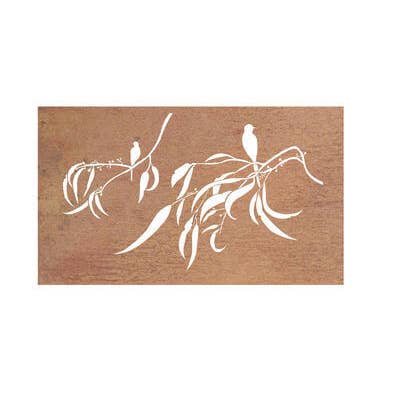 Fåglar på gummimetall trädgårdsväggkonstpanel för wholesale av Overwrought