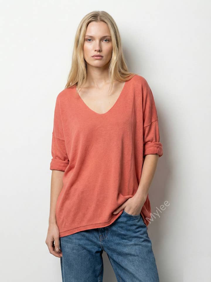 Pull Fine uni @31012_ UNI pour la vente par Mimi & Gogo