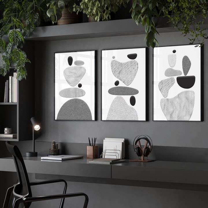 Art Home Office | Set di 3 stampe artistiche da parete per la vendita all'ingrosso da parte di About Wall Art