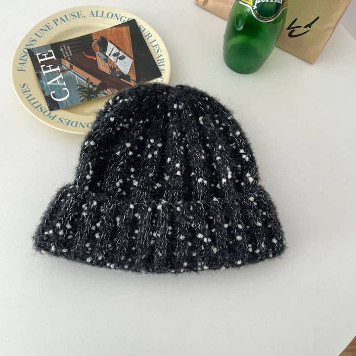 MoodGold - Wholesale Beanie – Women's - Wool Knit Hat With Snowflake Pattern