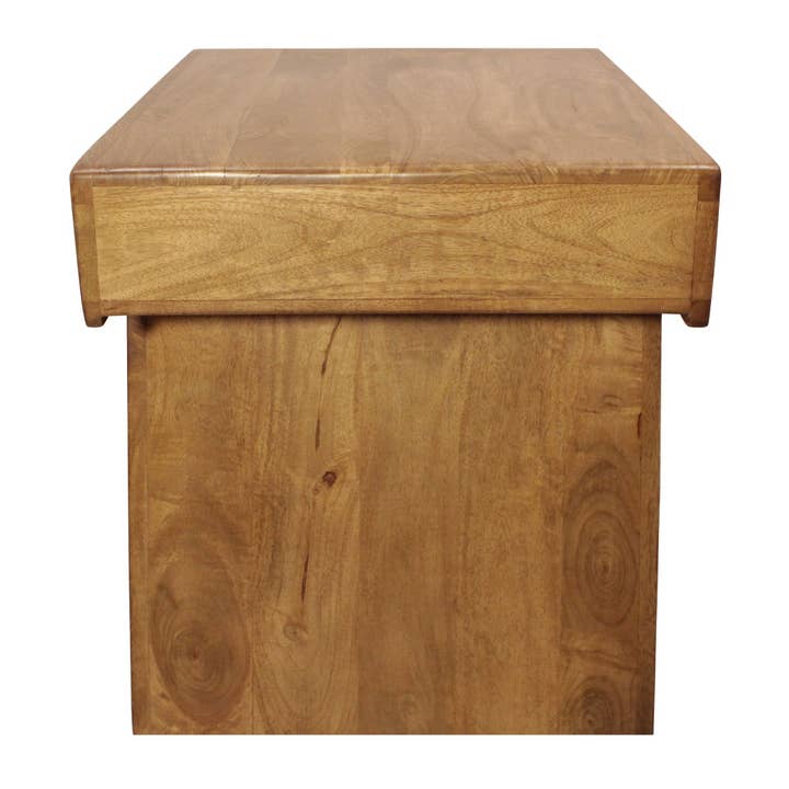 HomeRoots - Wholesale Side Table - Set of Two Walnut Distressed Solid Wood Pedestal Nested Tables5