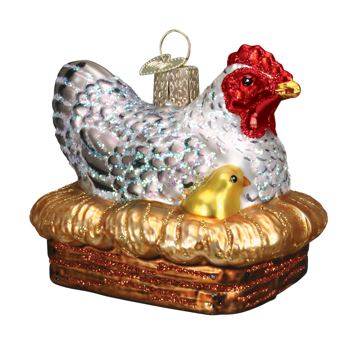 Old World Christmas - Wholesale Ornament - Hen On Nest Ornament1