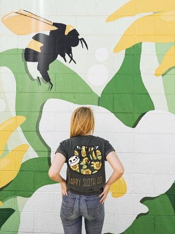 Sunflower Tee for wholesale by Happy Sloth Co.