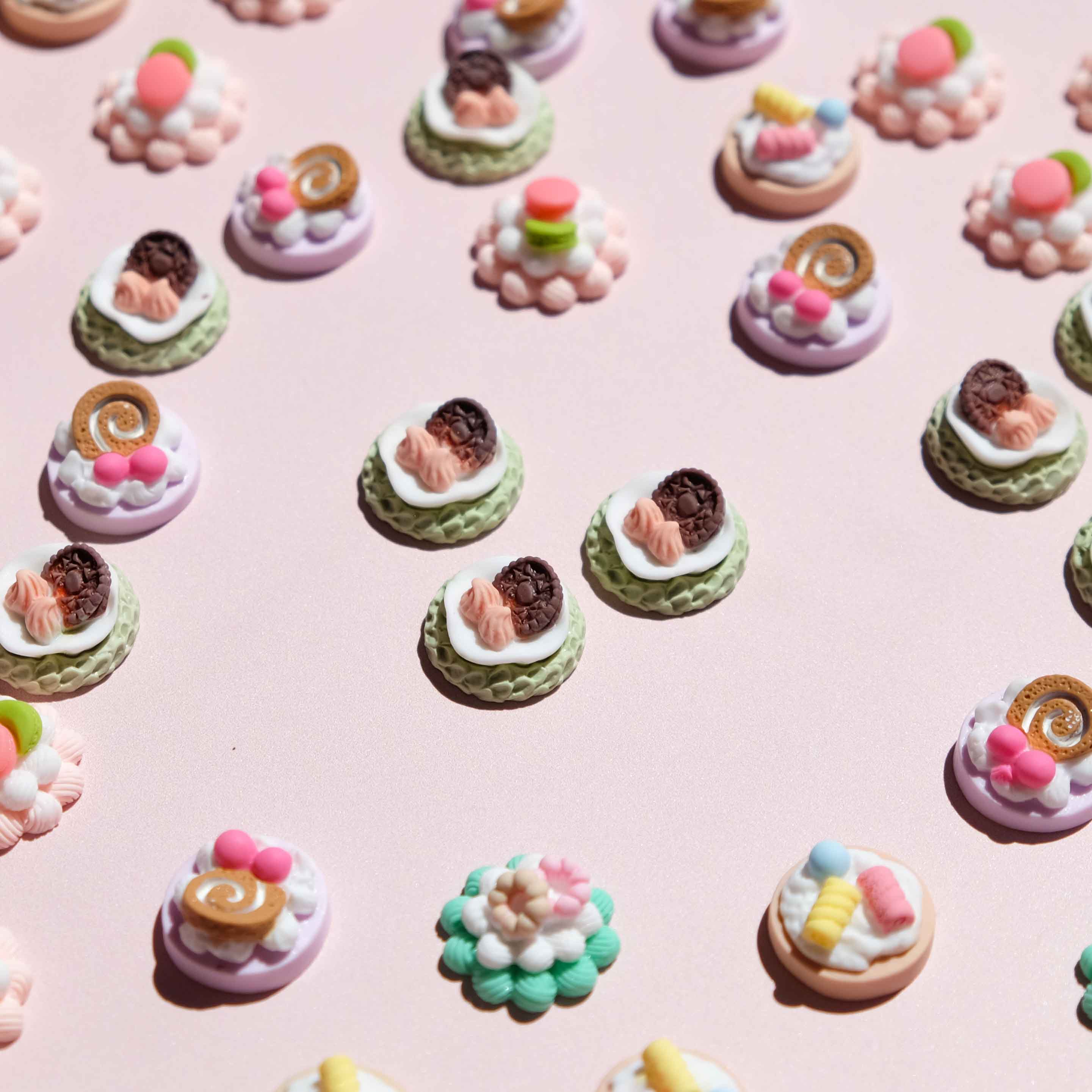 Moon Bunny - Wholesale Craft supplies - 3D Fruit Macaron Cakes (4 pcs)8