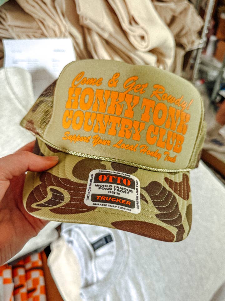 Honky Tonk Country Club, Western Trucker Hat for wholesale by The Clandestine Underground