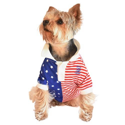 Barker's Bowtique - Wholesale Pet Shirt - Dog - Hip Doggie - Max's Closet Americana Polo