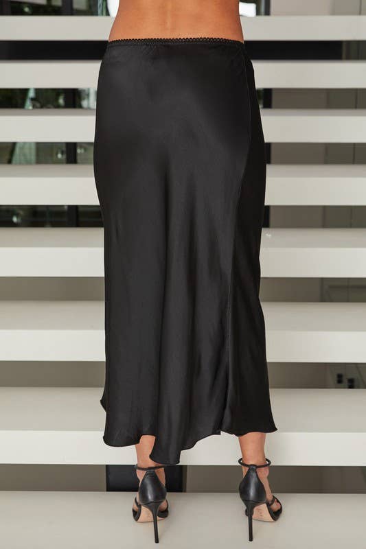 MILIO MILANO - Vendita all'ingrosso Gonna - Donna - Gonna sottoveste in viscosa italiana con fascia elastica in pizzo6