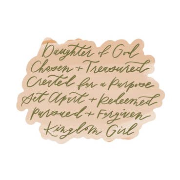Kingdom Girl Sticker for wholesale by Selah Publications